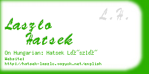 laszlo hatsek business card